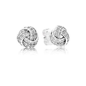 Pandora Love Knot Shimmering Stud Earrings